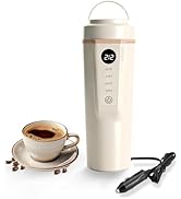 Car Electric Kettle 12V/24V Dual Voltage, Protable Travel Electric Kettle, Small Water Boiler wit...