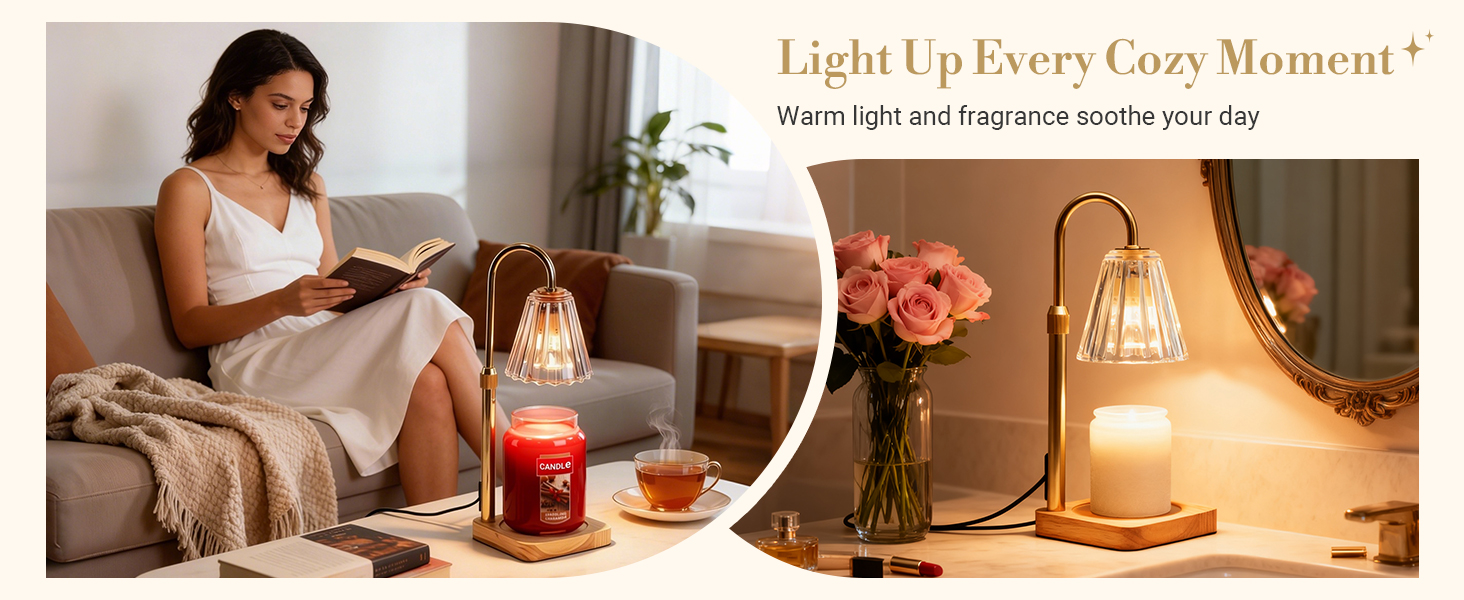 marycele candle warmer lamp with timer - perfect for bedroom &amp;amp; bathroom