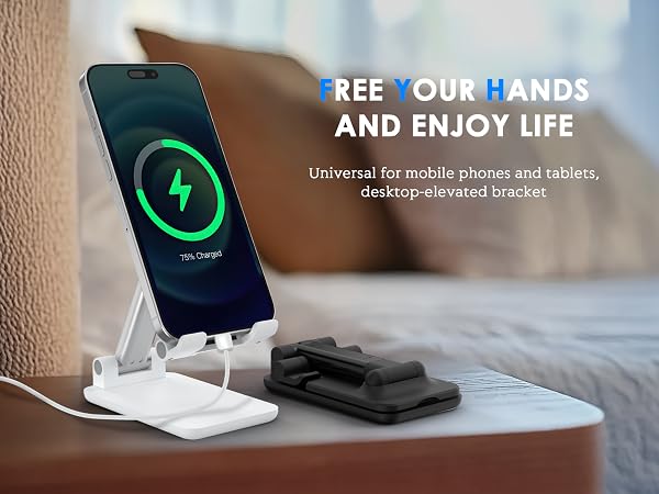 free yout hand and enjoy life Universal for mobile phones and tablets, desktop-elevated bracket