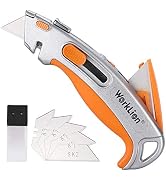 WORKLION Utility Knife Retractable:Quick Change Blade Mechanism and Storage Design Zinc Alloy Han...