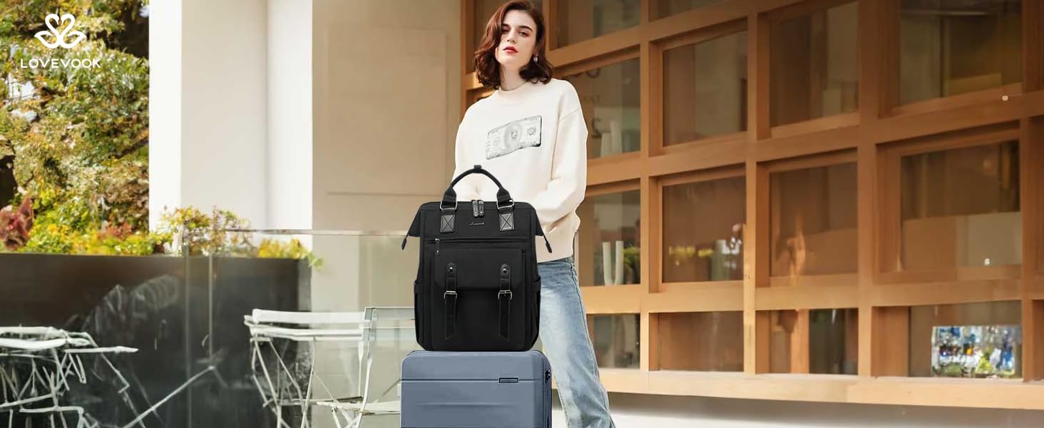 1930 Laptop Backpack for Women Work Travel Backpack Purse Teacher Nurse Bag College Daypack