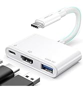 JSAUX USB-C to HDMI Adapter, Digital AV Multiport 4K@30Hz 3-in-1 100W Charging,5Gbps USB-A 3.0, T...