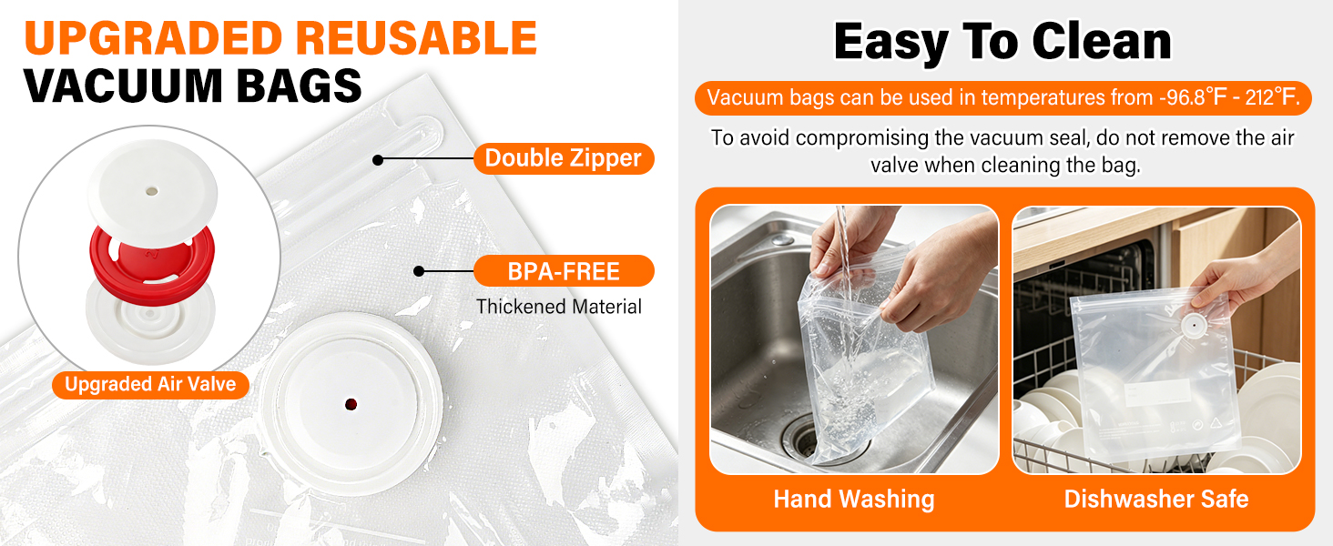 Vacuum Sealer for Food+ 30 Reusable Bags