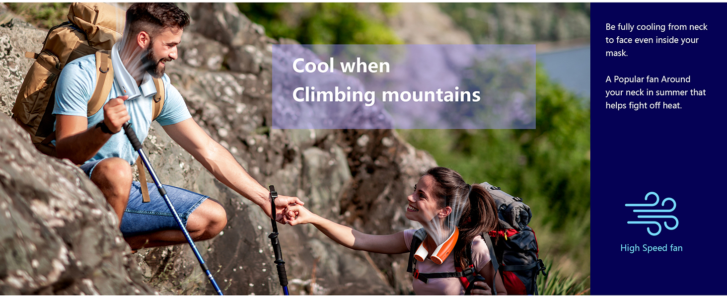 wearable fan neck rechargeable