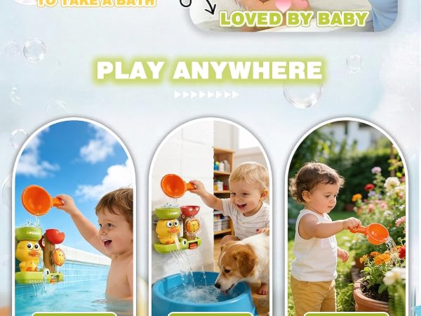 For toddler bathtub, backyard kiddie pool, beach, and outdoor summer water play activities