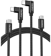USB C to USB C Cable 2Pack 10FT 90 Degree USB C Cable 60W Nylon Braided Extra Long USB-C Cable Ri...
