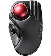 ELECOM HUGE Trackball Mouse, 2.4GHz Wireless, Finger Control, 8-Button Function, Precision Optica...