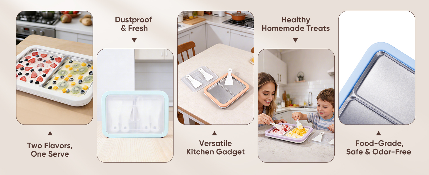 Dual Trays Rolled Ice Cream Maker