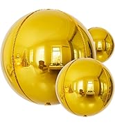 Haolongfa Gold Foil Balloons, 14 Pcs Gold Mylar Balloons for New Year Decorations, 22/18/10 Inch ...