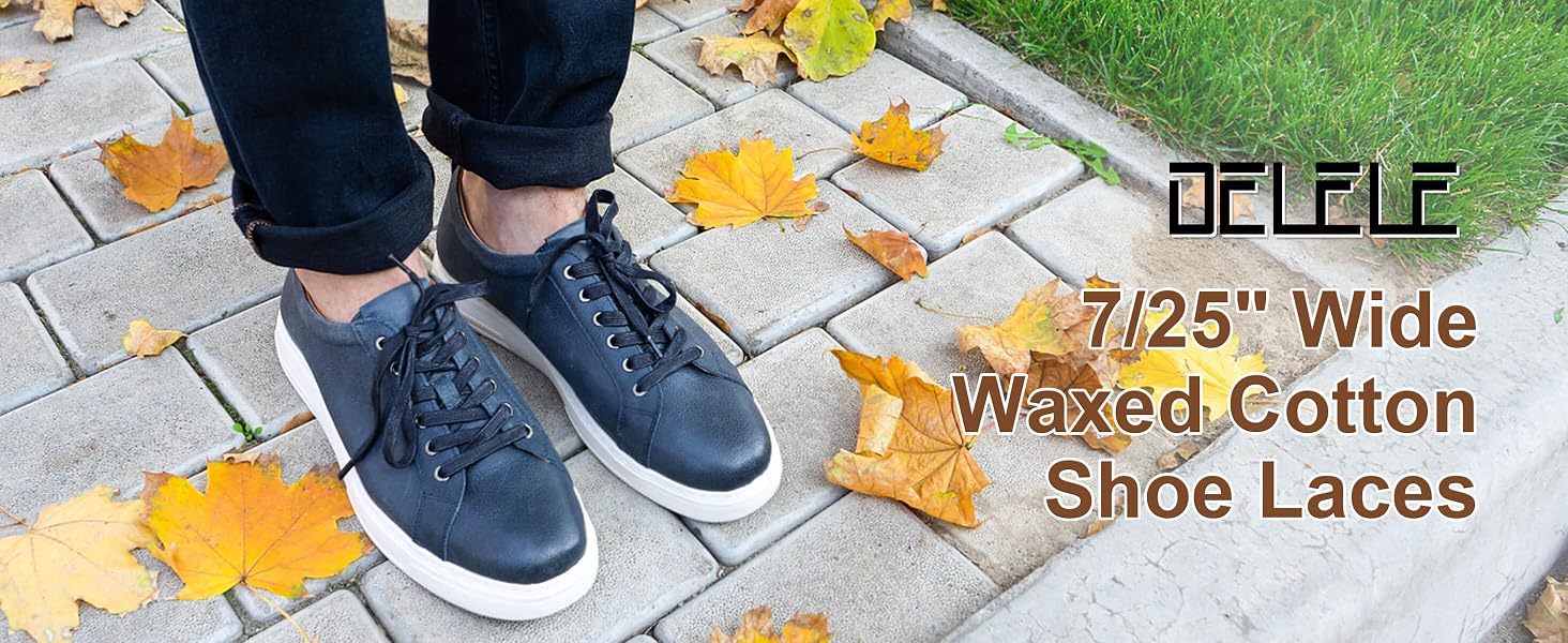 Flat Waxed Cotton Shoelaces