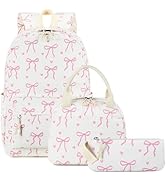 Backpack for Teen Girls Bookbags School Backpack with Lunch Box and Pencil Case 3 in 1 School Bag...