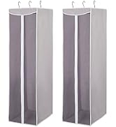 STORAGE MANIAC 2-Pack Hanging Garment Bag, Long Garment Cover for Closet, Clear Garment Bags for ...