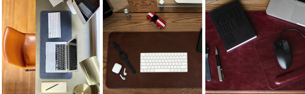 Londo Genuine and PU Leather Extended Mouse Pad - Desk Mat