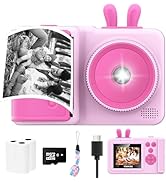 Kids Camera Instant Print,1080P Kids Instant Cameras for Kids That Print Photos,Christmas Birthda...