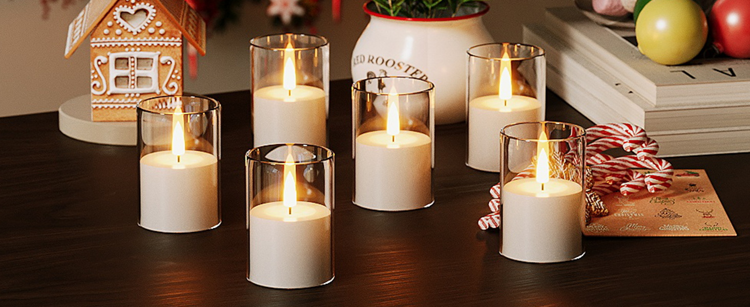battery operated candles with timer for christmas
