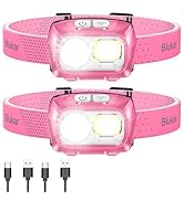 Blukar LED Headlamp Rechargeable,2000L Super Bright Headlight with Motion Sensor -Dimmable Bright...