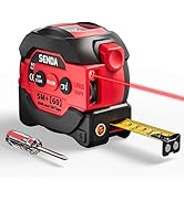 SENDA 3-in-1 Laser Tape Measure, 197ft Digital Laser Distance Meter, 16ft Auto-Lock Tape Measure,...