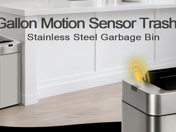 motion sensor trash can