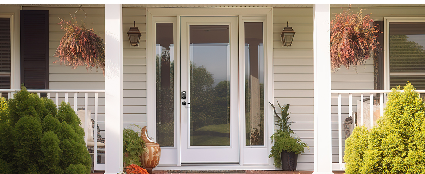 keyless entry door lock deadbolt with handle set