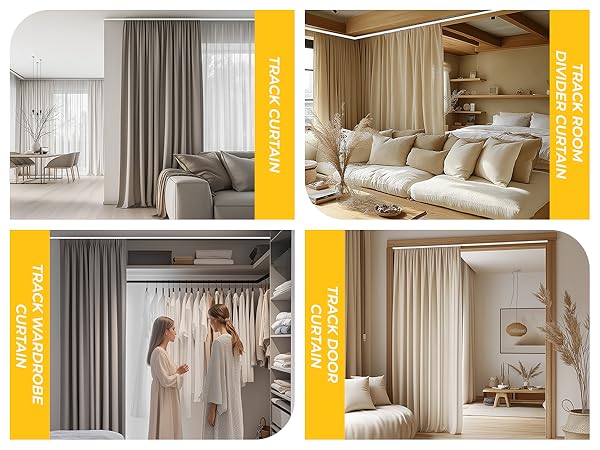 ceiling curtain track no drill,self adhesive curtain track