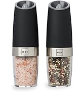 Willow &amp; Everett Electric Salt and Pepper Grinder Set - 2 Battery-Operated, Automatic Salt and Pe...