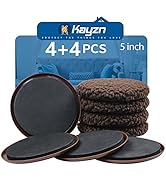 Kayzn 5" Furniture Sliders, 2-in-1 Furniture Movers Sliders with Hardwood Socks, 4+4 Pack - 4 Fur...