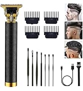 PXLISIE Professional Cordless Hair Trimmer, Hair Clippers for Men T Blade Trimmer Zero Gapped Tri...