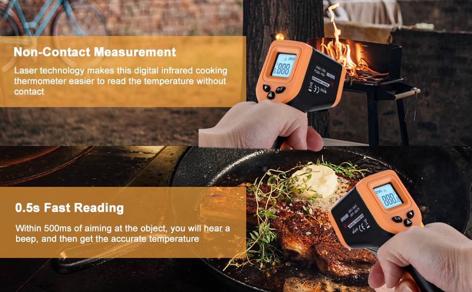 infrared cooking thermometer