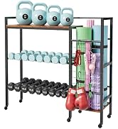 HavenlyYouth Dumbbell Rack, Gym Storage Rack, Weight Rack for Home Gym, Dumbbells, Kettlebells, Y...