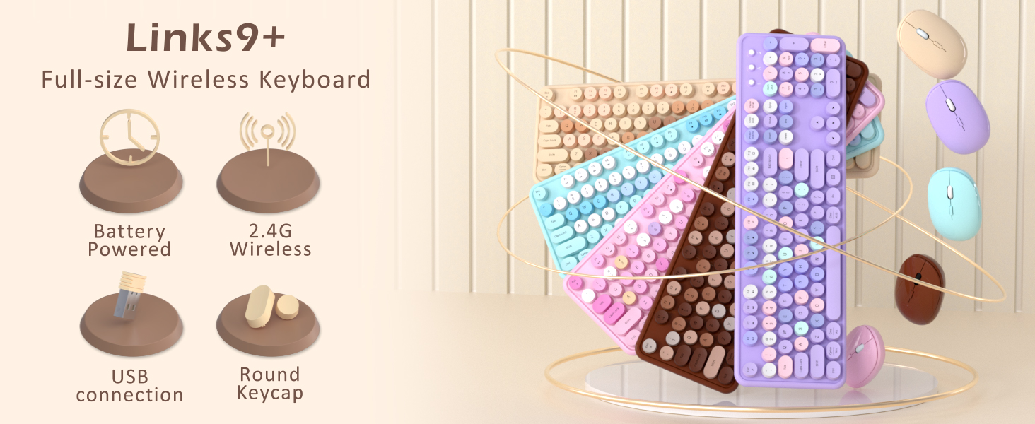 colorful keyboard mouse