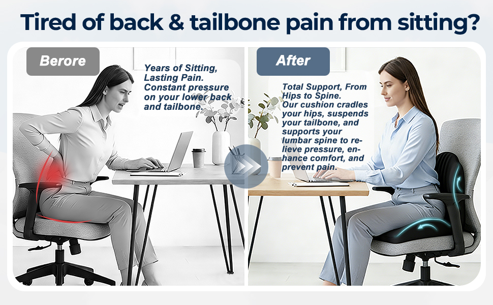 Seat Cushion for Office Chair and Car