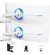 Ergounion Dual Monitor Mount, Holds Screens up to 40 Inches and 25 lbs, Fully Adjustable Dual Mon...