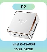KAMRUI P2 Mini PC i5-12600H, 16GB DDR5 512GB SSD, Triple 4K, Win11 Pro | Upgradeable to 4TB SSD s...