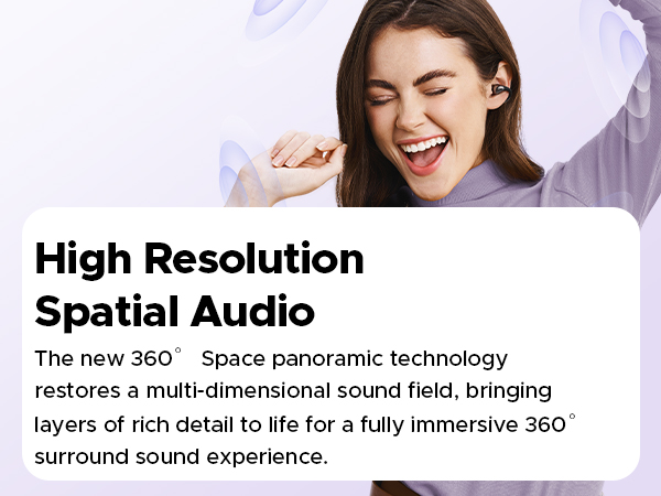 high resolution digital audio - the new 360° space panoramic technology features a multi - dimensional sound field, bringing the sound to life for a fully intrepid experience.