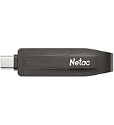 Netac 512GB Portable External USB Solid State Drive Type-c and USB 3.2 Dual Interface, up to 550M...