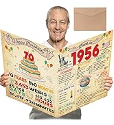 Retro 70th Birthday Card Gifts for Women Men, Large 70th Birthday Decorations for Mom Dad, Unique...