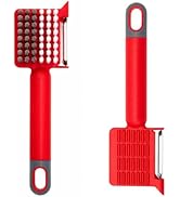 Vegetable Brush &amp; Potato Scrubber Set, 2 Pack Vegetable Scrubber for Food with Dual Bristles, Sta...