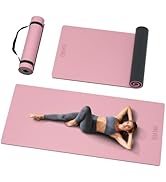Extra Long &amp; Wide Yoga Mat for Tall Men &amp; Women,76''x32.6''x7mm - High Density TPE Non-Slip Both ...