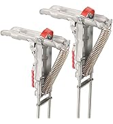 Weyleity Automatic Spring Fishing Rod Holder 2 Pack Upgrade Stainless Steel Rod Stand with 2 Spri...
