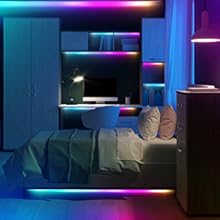 rgbic led lights strip for bedroom