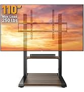 Perlegear Floor TV Stand for 50–110? TVs with Power Strip, Holds Up to 250 lbs, Universal Standin...