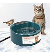 PETLESO Heated Dog Bowl, Heated Water Bowl for Outdoor Cats, Winter Dog Water Bowl with AntiBite ...