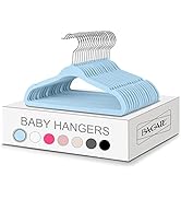 BAGAIL 50 Pack Kids Velvet Hangers 11 Inches Children's Clothes Hangers Non-Slip Baby Hangers for...