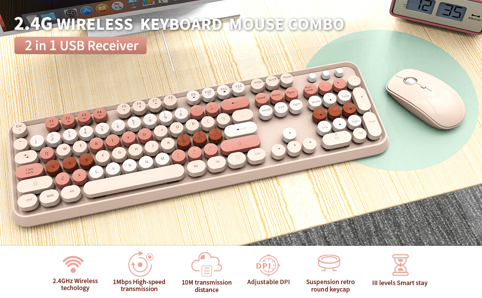 cute keyboard and mouse wireless wireless typewriter keyboard keyboard and mouse wireless