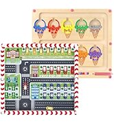 Montessori Toys, Magnetic Color and Number Maze Toddler Puzzles, Magnetic Letters Puzzle Board, D...