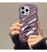 FABSPARK Case for iPhone 12 Pro Max/iPhone 13 Pro Max,3D Wave Water Ripple Pattern Electroplate P...