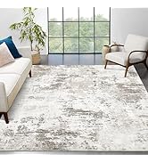 ROYHOME 10x13 Modern Abstract Faux Wool Accent Rug for Living Room Low Pile Ultra Soft Stain Resi...