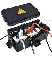 Hrensaw Medium Outdoor Electrical Box(10.6x5.5x4.5inch),Weatherproof Connection Box w/6 Cable Ent...