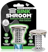 SinkShroom Revolutionary Bathroom Sink Drain Protector Hair Catcher, Strainer, Snare, Nickel Edition
