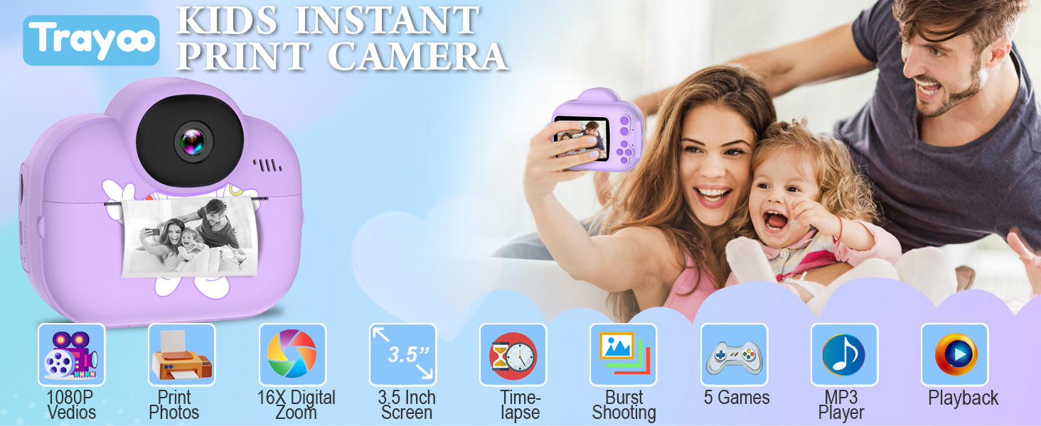 kids instant print camera